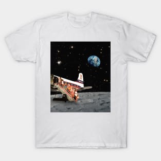 Travel to the Moon collage art T-Shirt